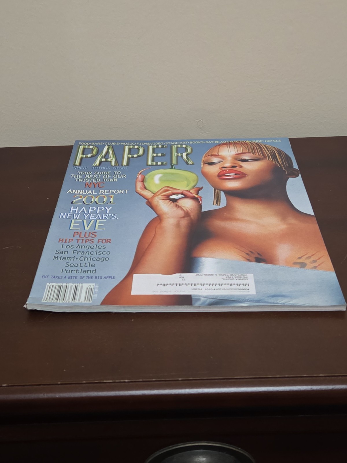 Vtg Rare Y2K Paper Magazine NYC January 2001 Eve Rapper Actress Annual Report