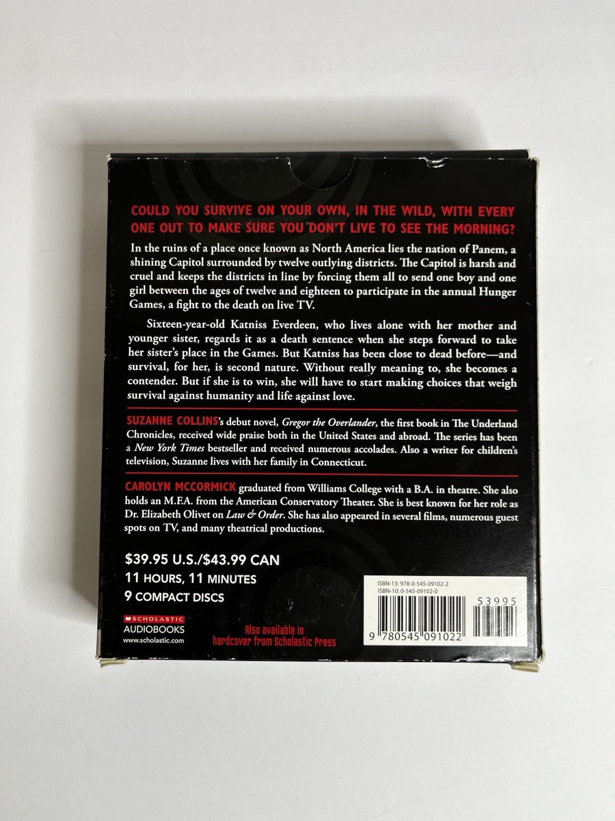 Hunger Games CD Audiobook 9-Disc Unabridged Complete Suzanne Collins English
