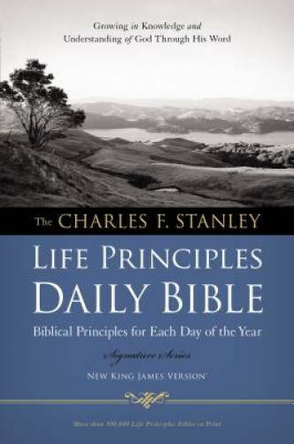 NKJV, The Charles F. Stanley Life Principles Daily Bible, Paperback – GOOD