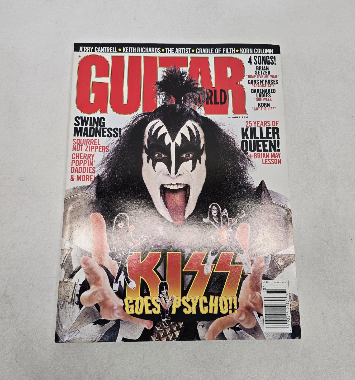Guitar World Magazine October 1998 Kiss