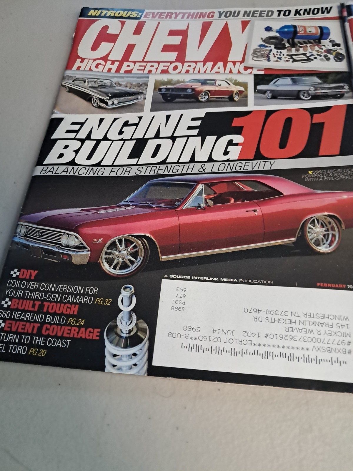 Lot Of 6 Chevy High Performance Magazines From 2014
