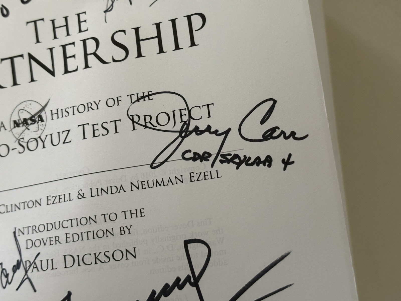The Partnership : A NASA History of the Apollo-Soyuz Test Project (SIGNED X 6)