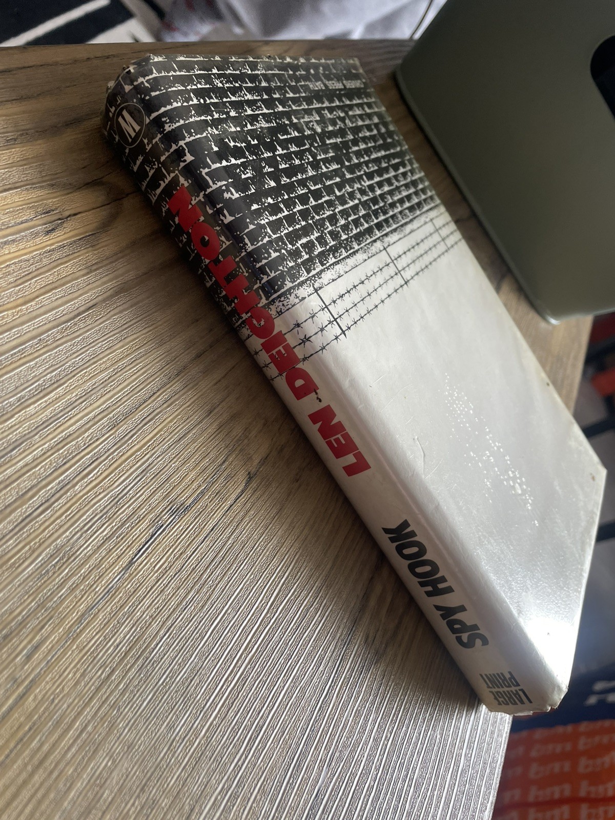Spy Hook by Len Deighton hardback book vintage ex library copy 1990 old