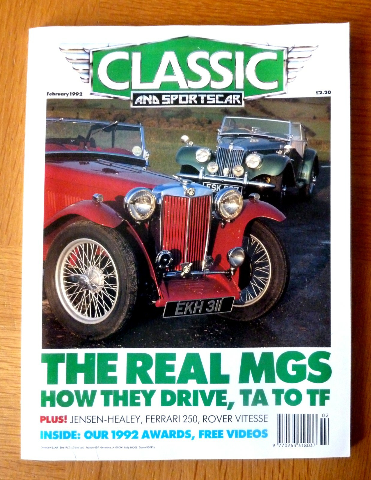 Classic and Sports Car Magazine February 1992 MG, Jensen, Ferrari 250, Rover