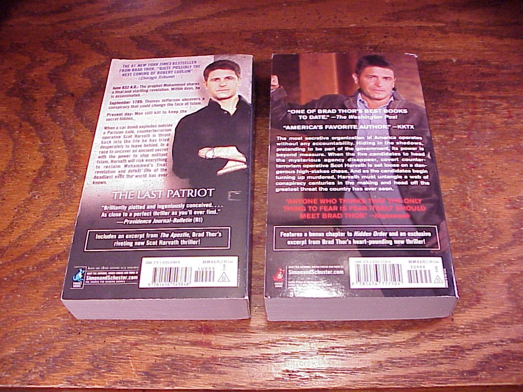 Lot of 7 Paperback Books by Brad Thor, PB, Take Down, Black List, Hidden Order