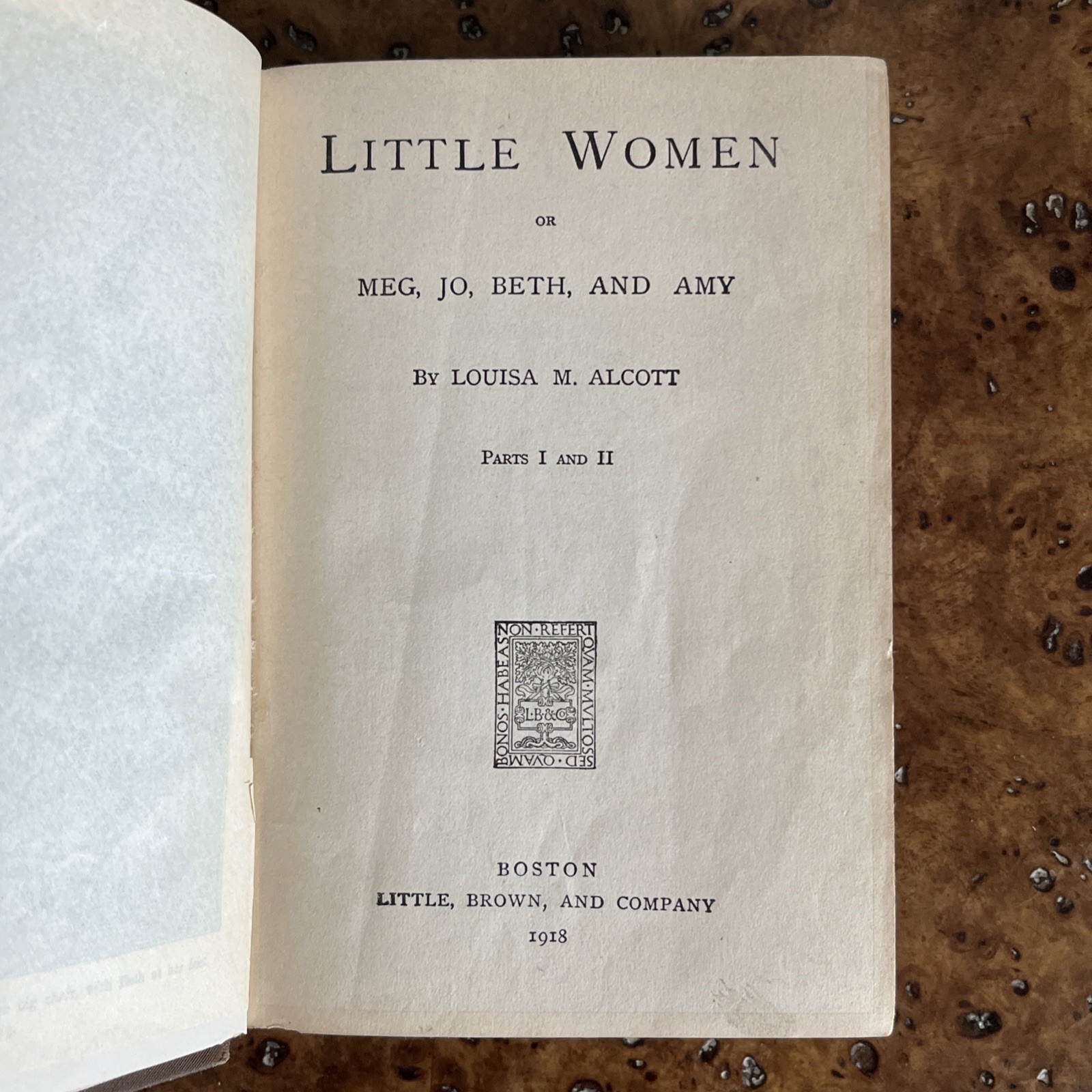 Little Women by Louisa May Alcott—Vintage 1918 Hardcover, Little Brown & Co.