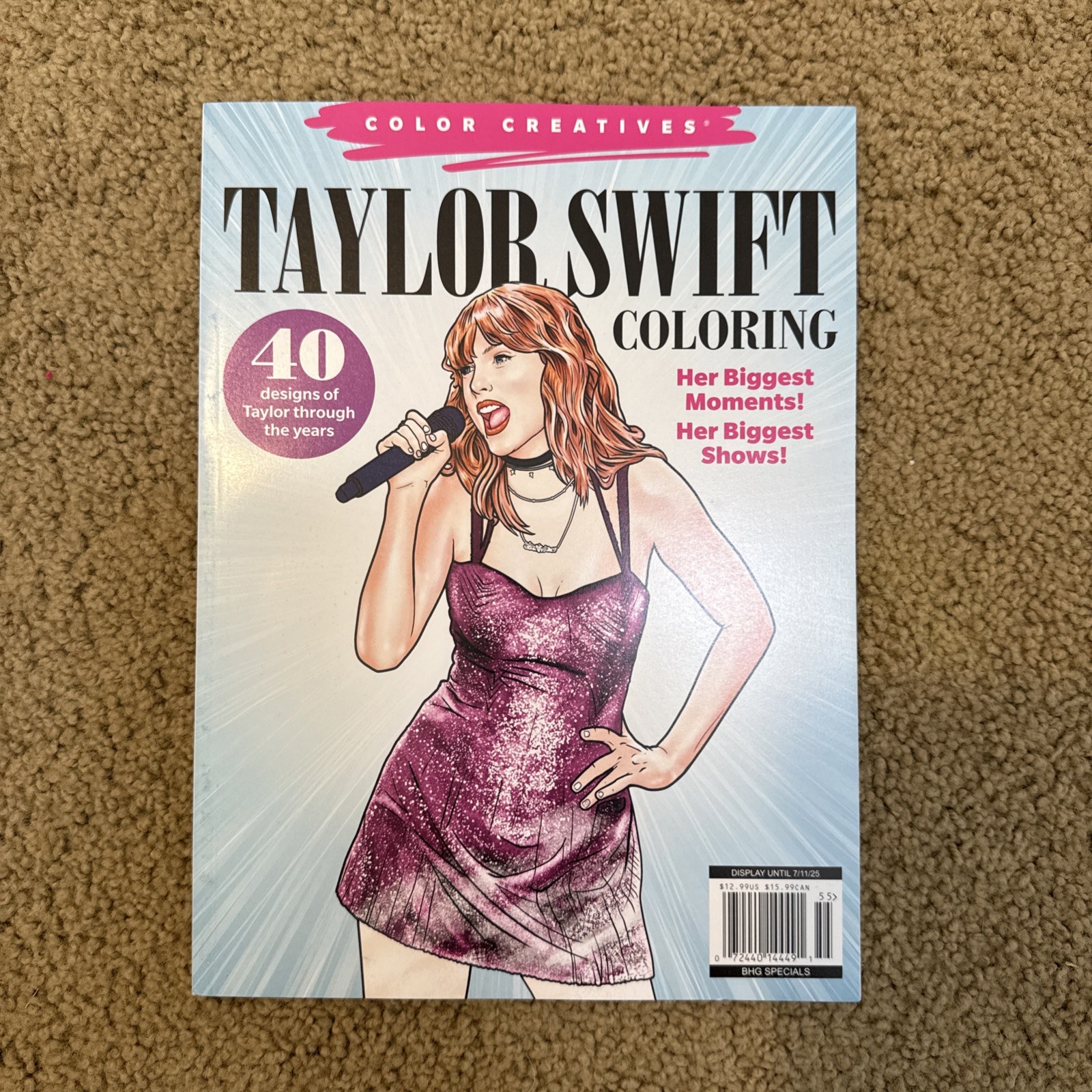 Taylor Swift Coloring Book 2025 BHG Specials 40 Designs of Taylor to Color! NEW