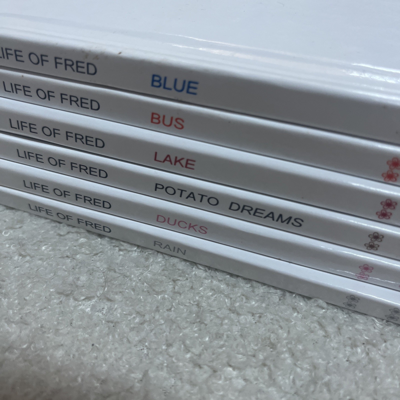 Lot Of 6 Life of Fred Book #1-6 Hardcover Set Eden Series Stanley Schmidt Blue