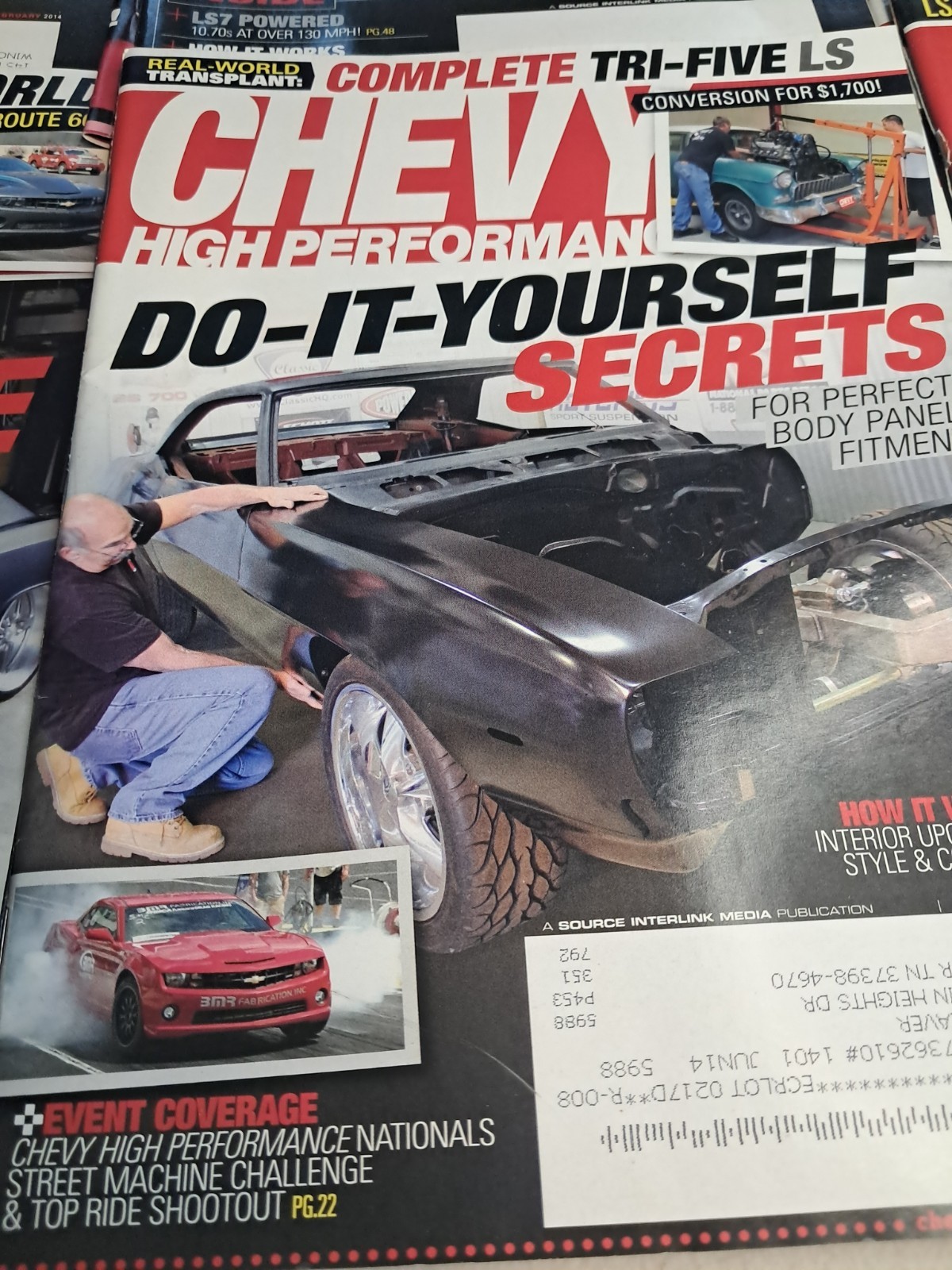 Lot Of 6 Chevy High Performance Magazines From 2014