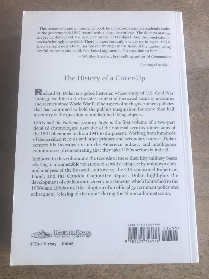 UFOs AND THE NATIONAL SECURITY STATE ~ RICHARD DOLAN ~ 2002 ~ COVER-UP 1941-1973