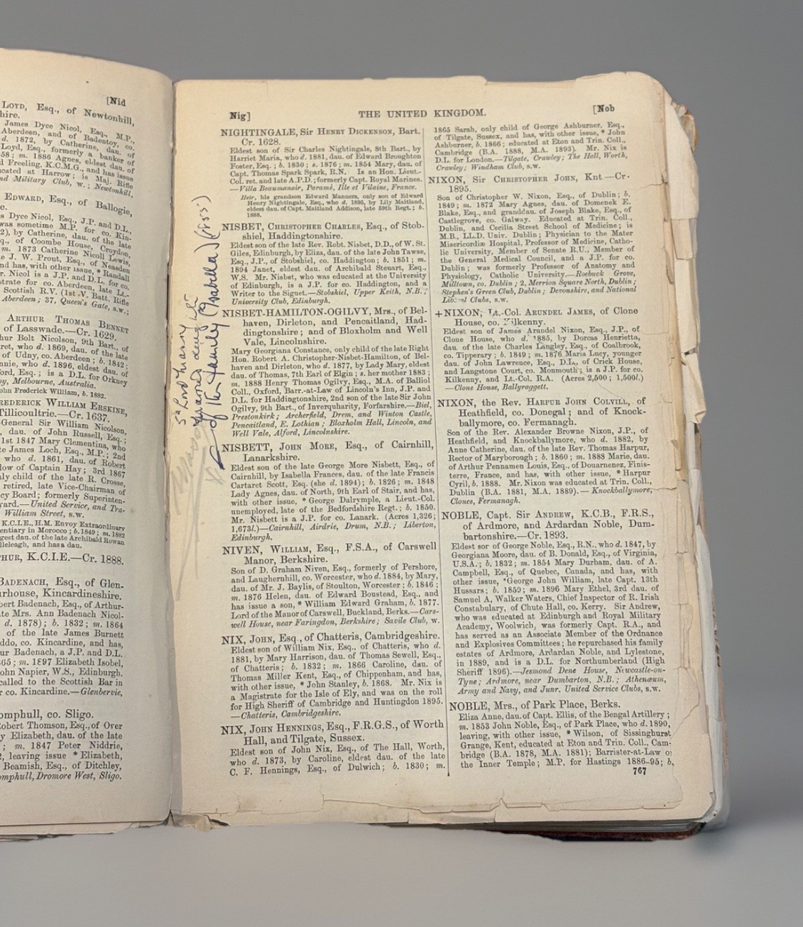 Walford’s County Families of the United Kingdom book – 1898