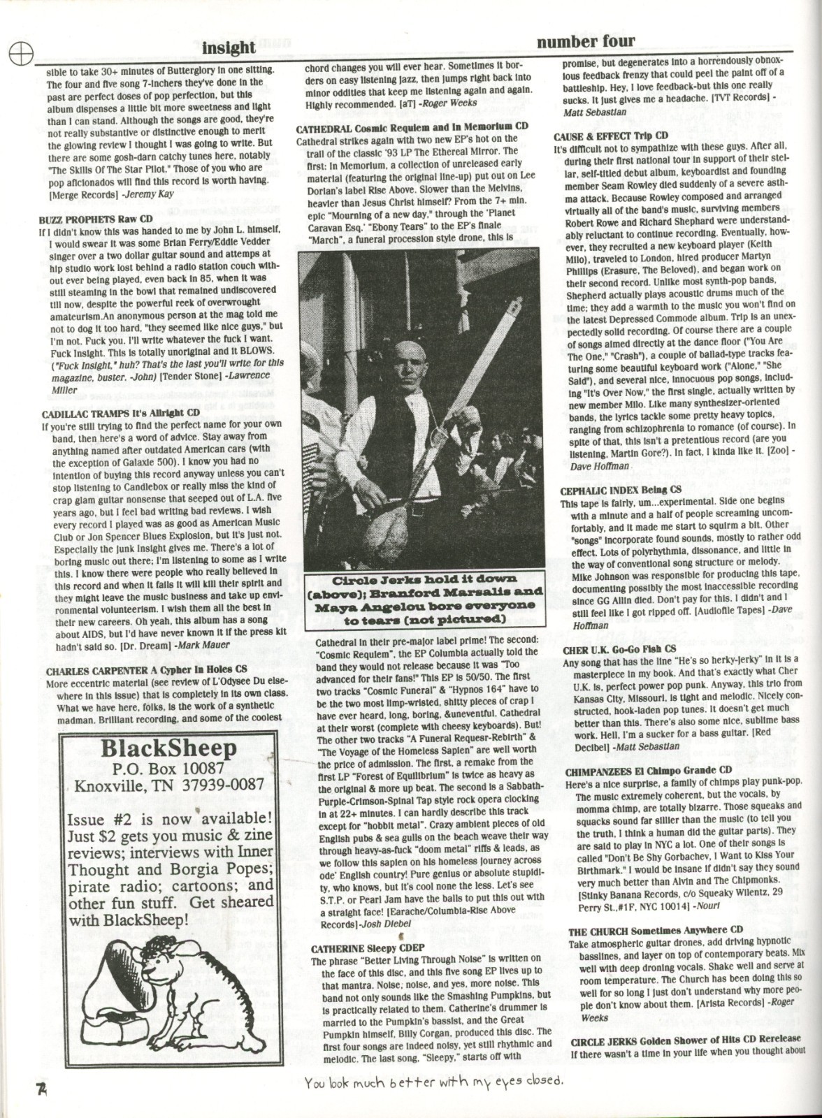 Insight Magazine No. 4 1995 Punk Zine Mt Shasta Idaho King Diamond Yates Rare
