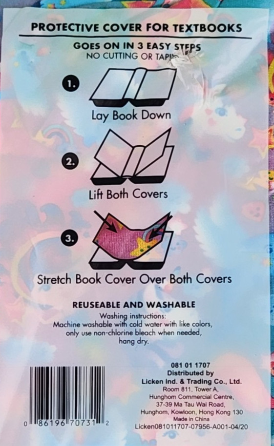 Jumbo Stretchable bookcover Protector 10.5inX11.5in Several Styles to Choose