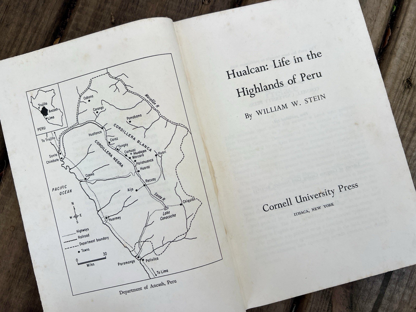 Hualcan: Life in the Highlands of Peru 1961 William Stein HC VTG SIGNED UNIQUE