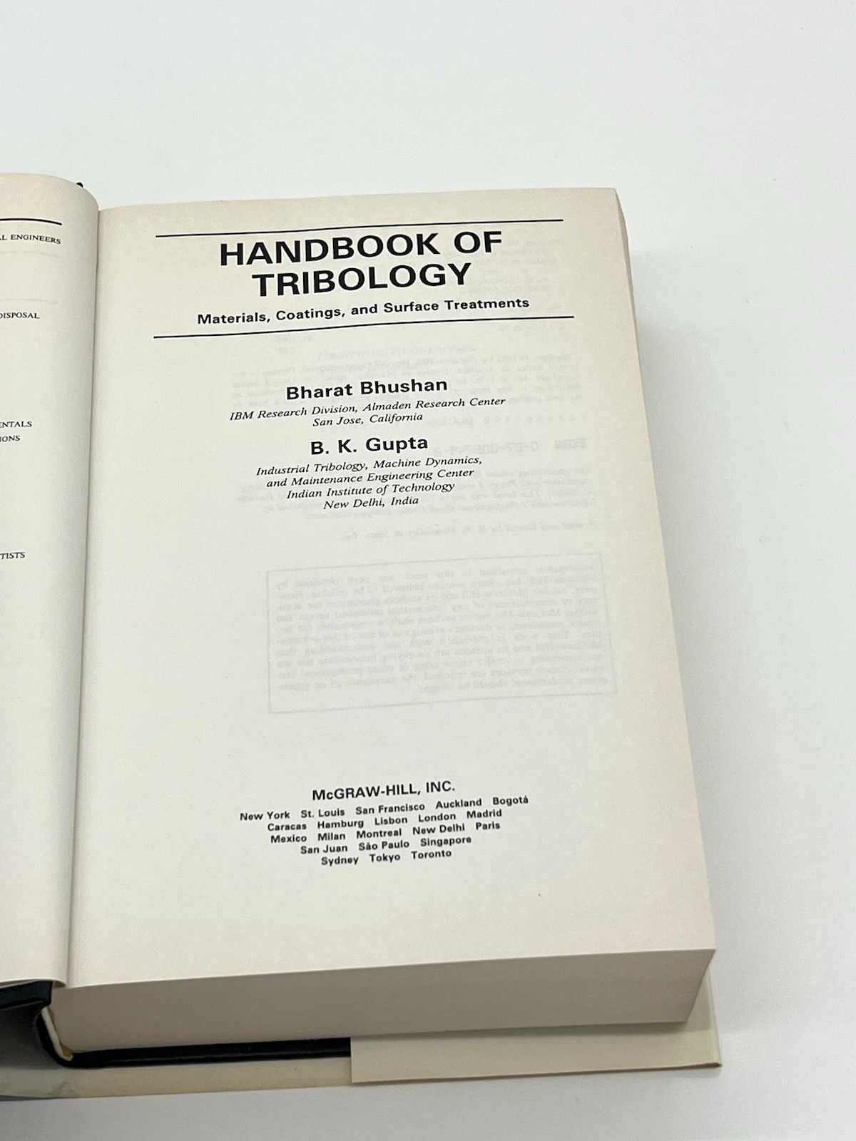 Handbook of Tribology: Materials, Coatings, and Surface Treatments-Bhushan.