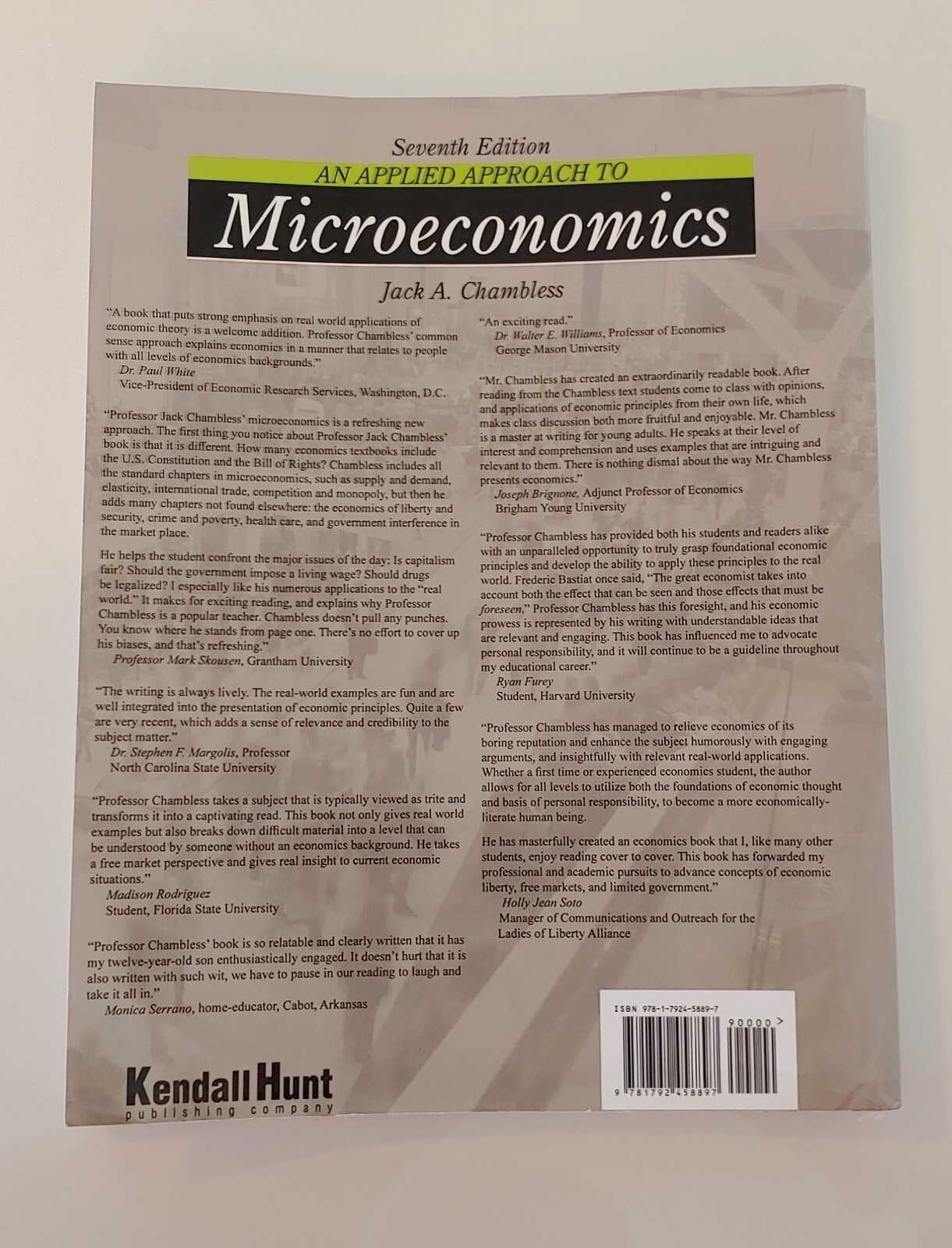 Jack A Chambless An Applied Approach to Microeconomics (Paperback) & Access Code