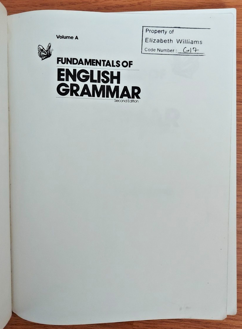 Fundamentals of English Grammar Volume A & Volume B Betty Schrampfer Azar Books