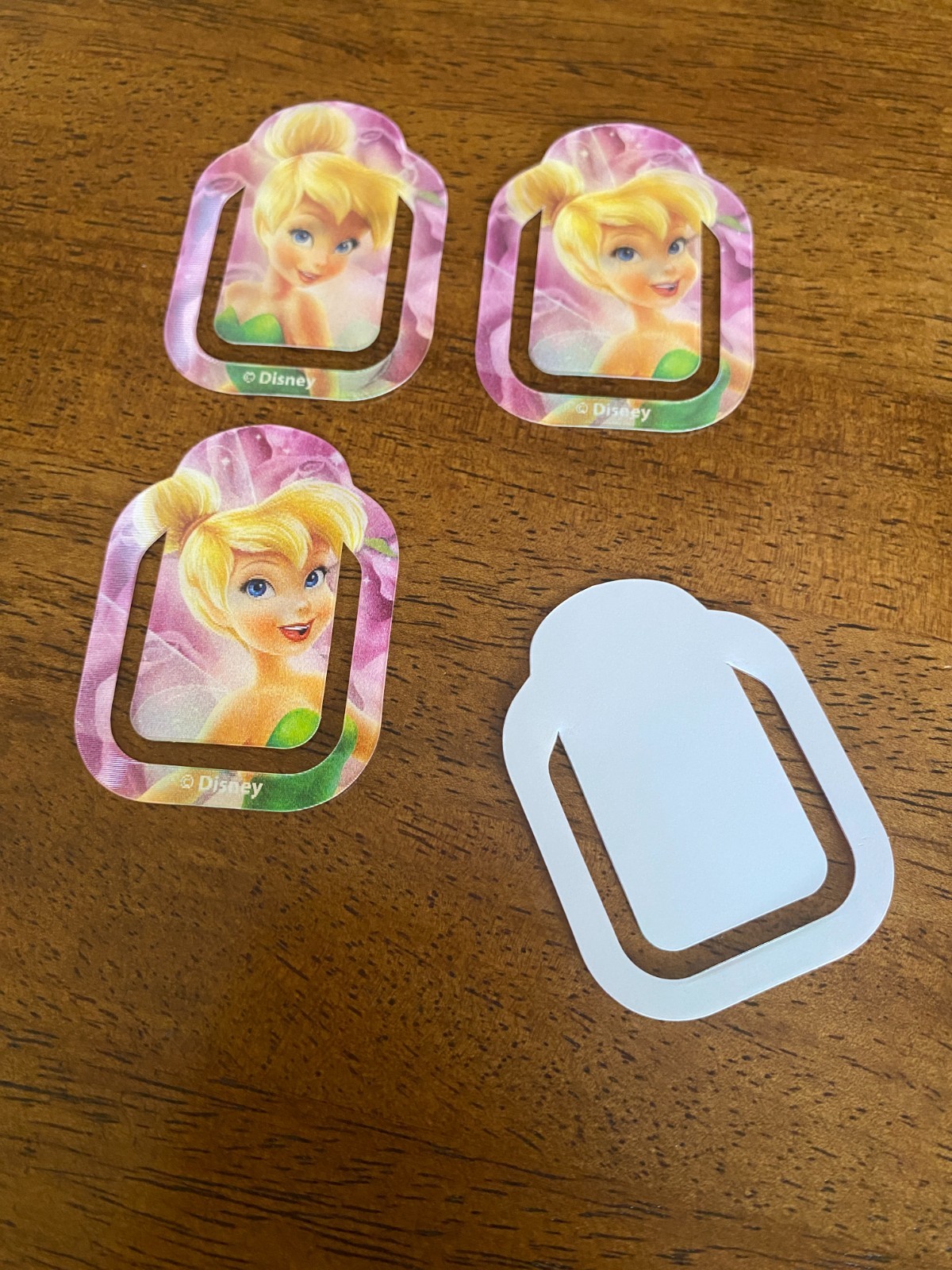 Holographic Tinkerbell Bookmarks Lot of 4 Signed Disney