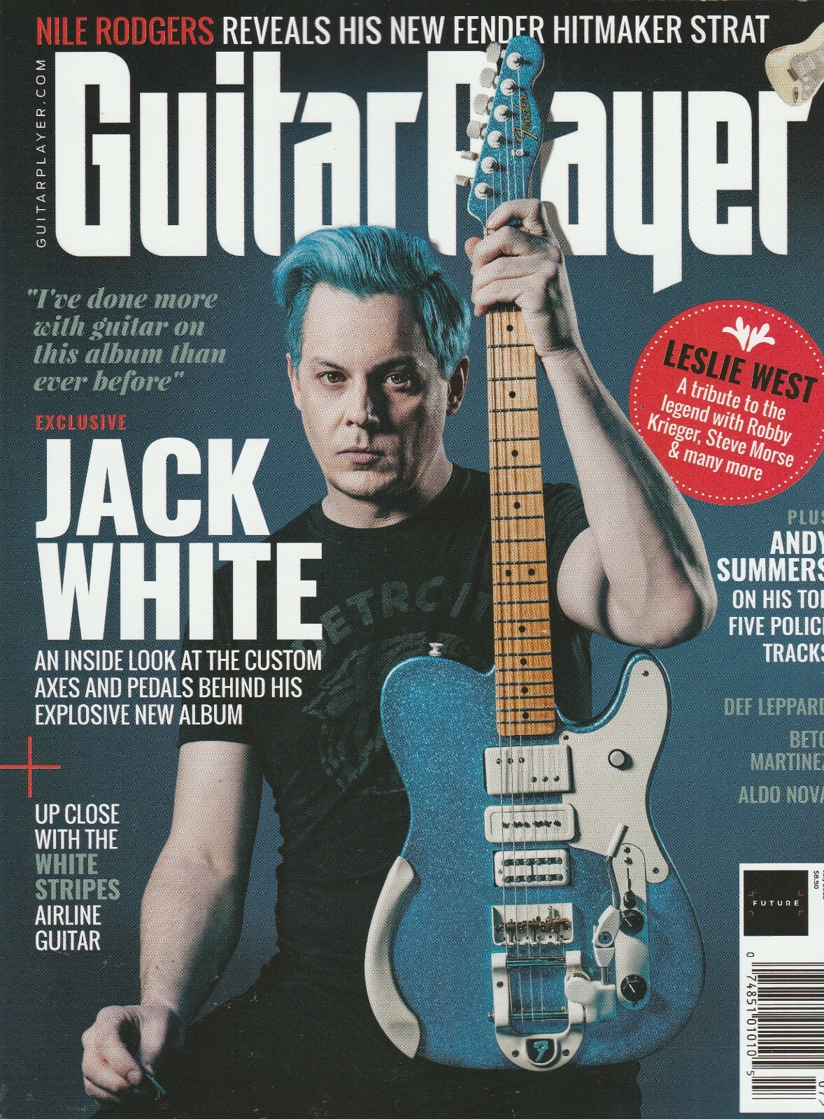 Guitar Player July 2022 Jack White White Stripes Def Leppard Leslie West L@@K !!