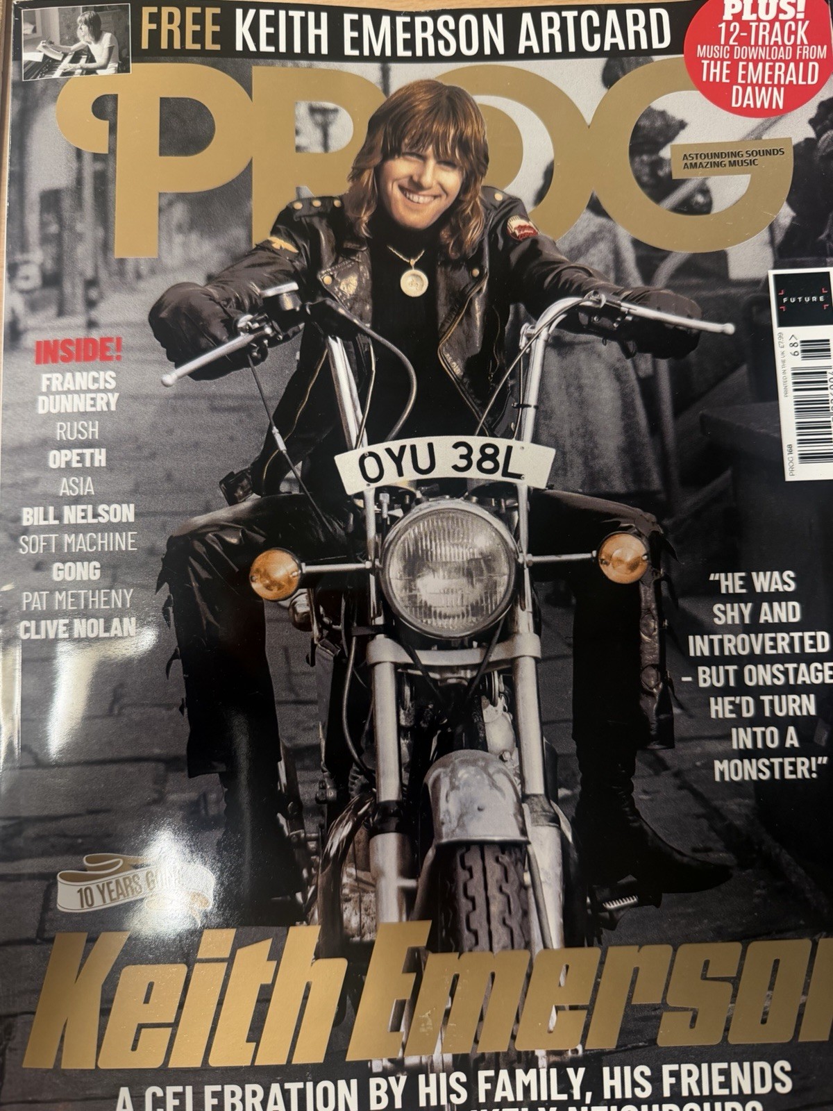 Prog magazine #168 2026 Keith Emerson: 10 Years gone + Francis Dunnery & Artcard
