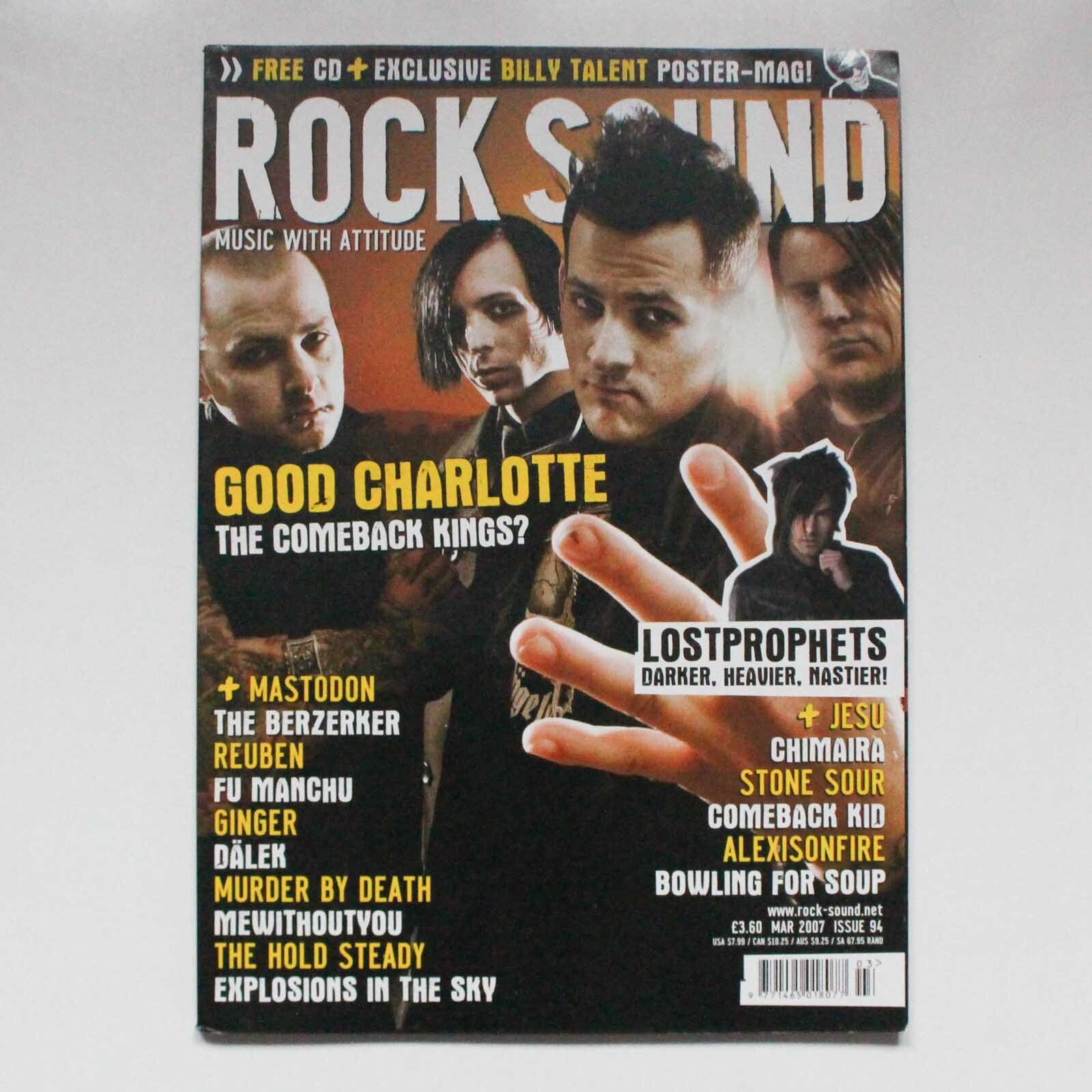 Rock Sound Magazine Good Charlotte March 2007 Issue 94 Music Alternative