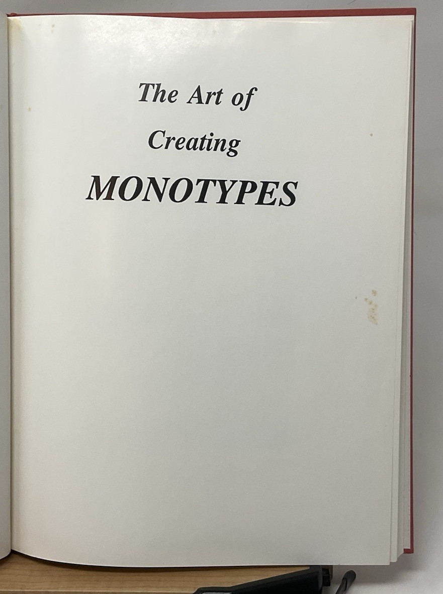 Art of Creating Monotypes by John S. Fredericks (1991, Hardcover) C4