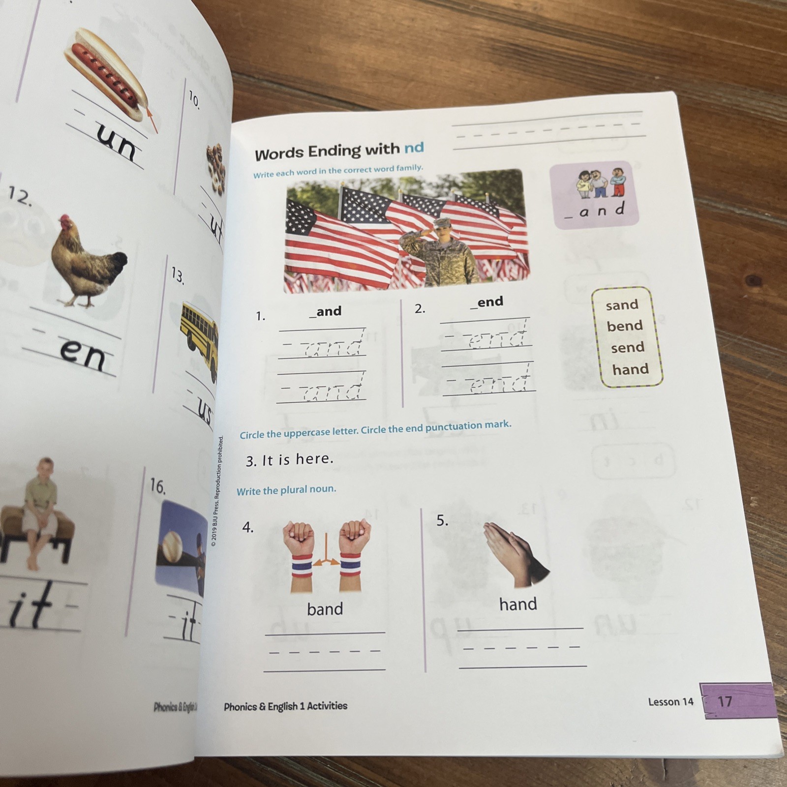 BJU Press Phonics and English 1 Worktext Workbook Fourth Edition