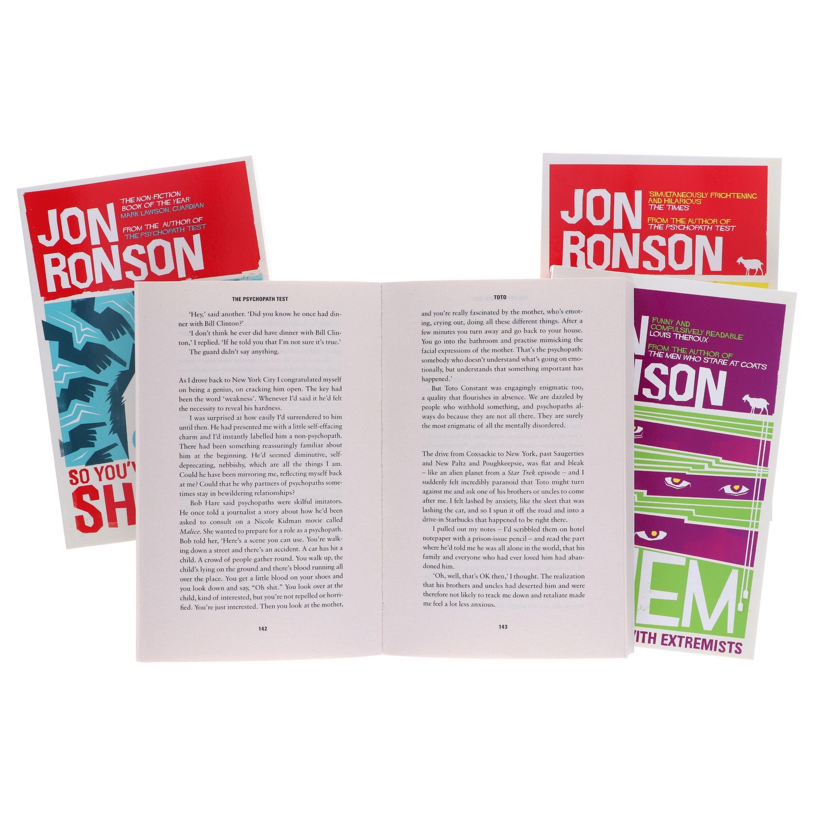 Jon Ronson 4 Books Collection Set – Non-Fiction – Paperback