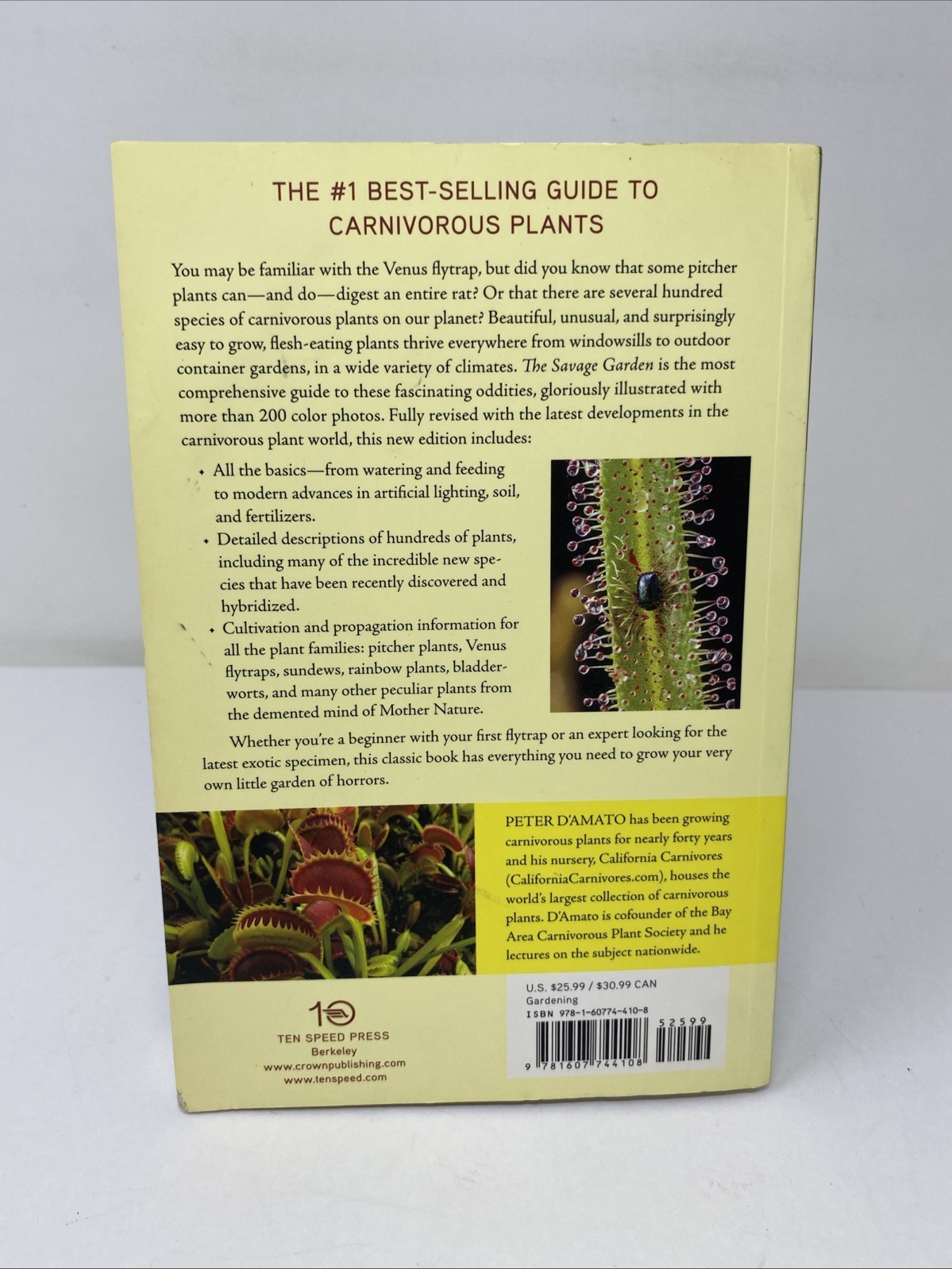Savage Garden Revised Edition Carnivorous Plants Paperback Clean Pages