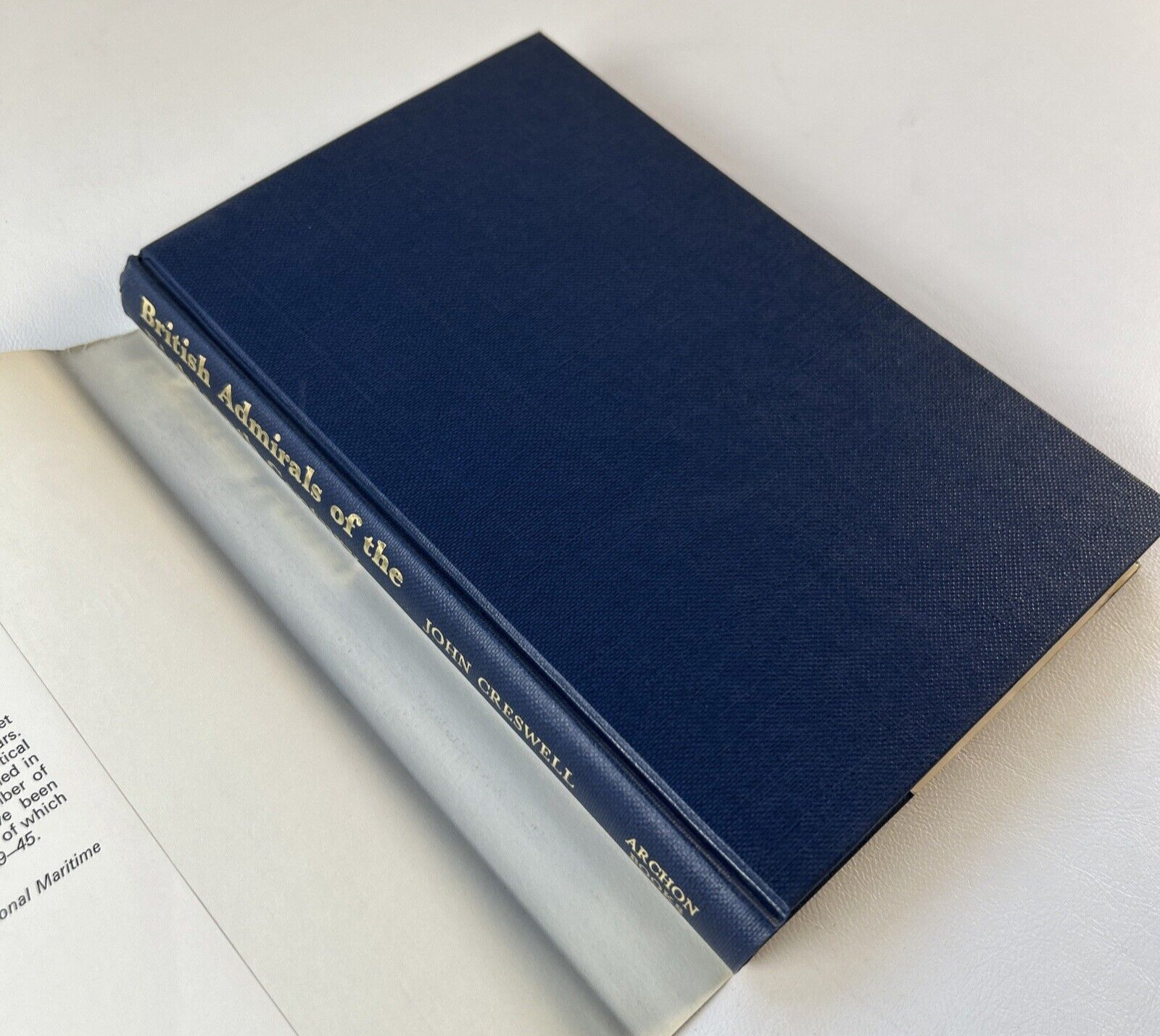 British Admirals by John Creswell – First Edition 1972 Hardcover w/ Dust Jacket