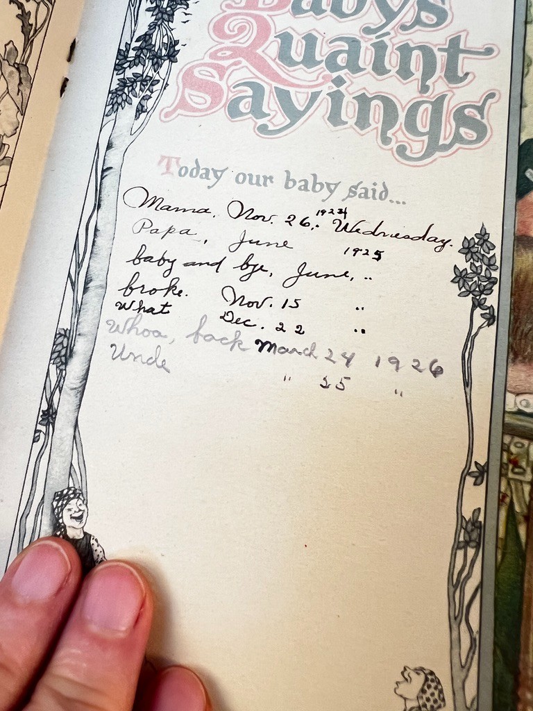Antique Our Babys Own Book Gorgeous Illustrations Graphics 1924 Approx 5.5″ x 8″