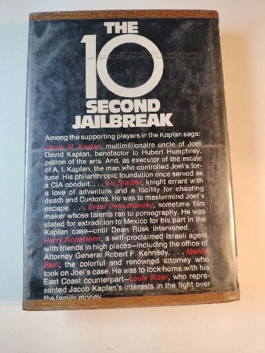 10 Second Jailbreak by Eliot Asinon 1973 1st Ed. HCDJ Ex-Library