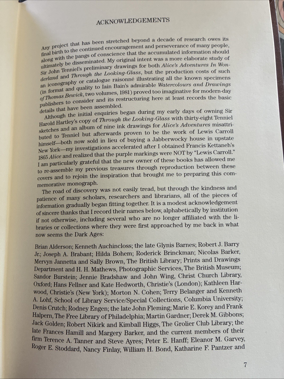 Alice’s Adventures in Wonderland Printing Re-Described Privately Published 1990