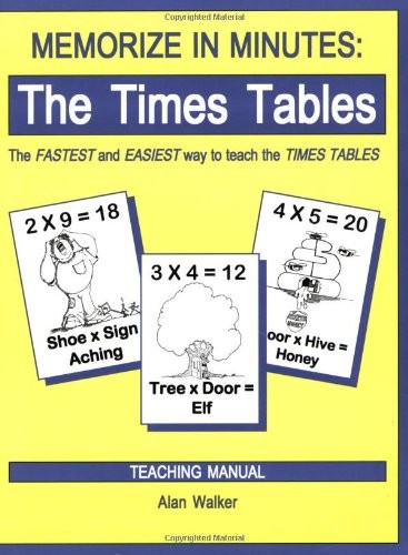 Memorize in Minutes: The Times Tables, Teaching Manual – Paperback – VERY GOOD