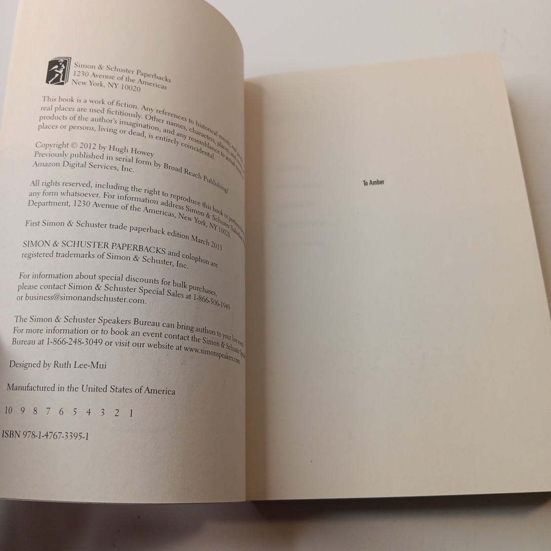 Wool by Hugh Howey TPB (2013) SIGNED