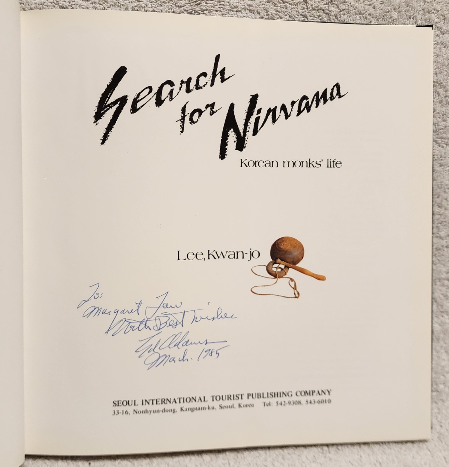 Search for Nirvana Korean Monks Life Kwan Jo Lee Hardcover HCDJ 1984 1st Edition