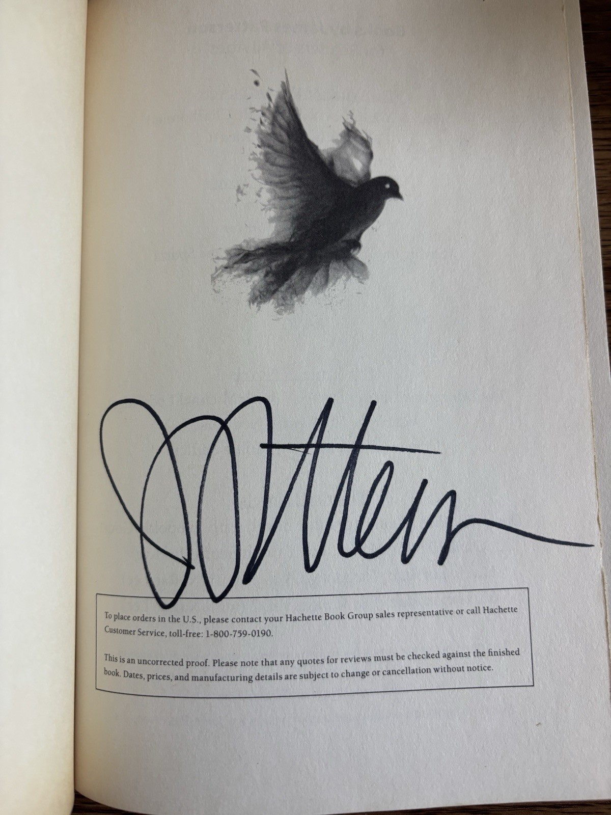 Signed James Patterson The Gift ARC Advance Reading Copy Autographed Book