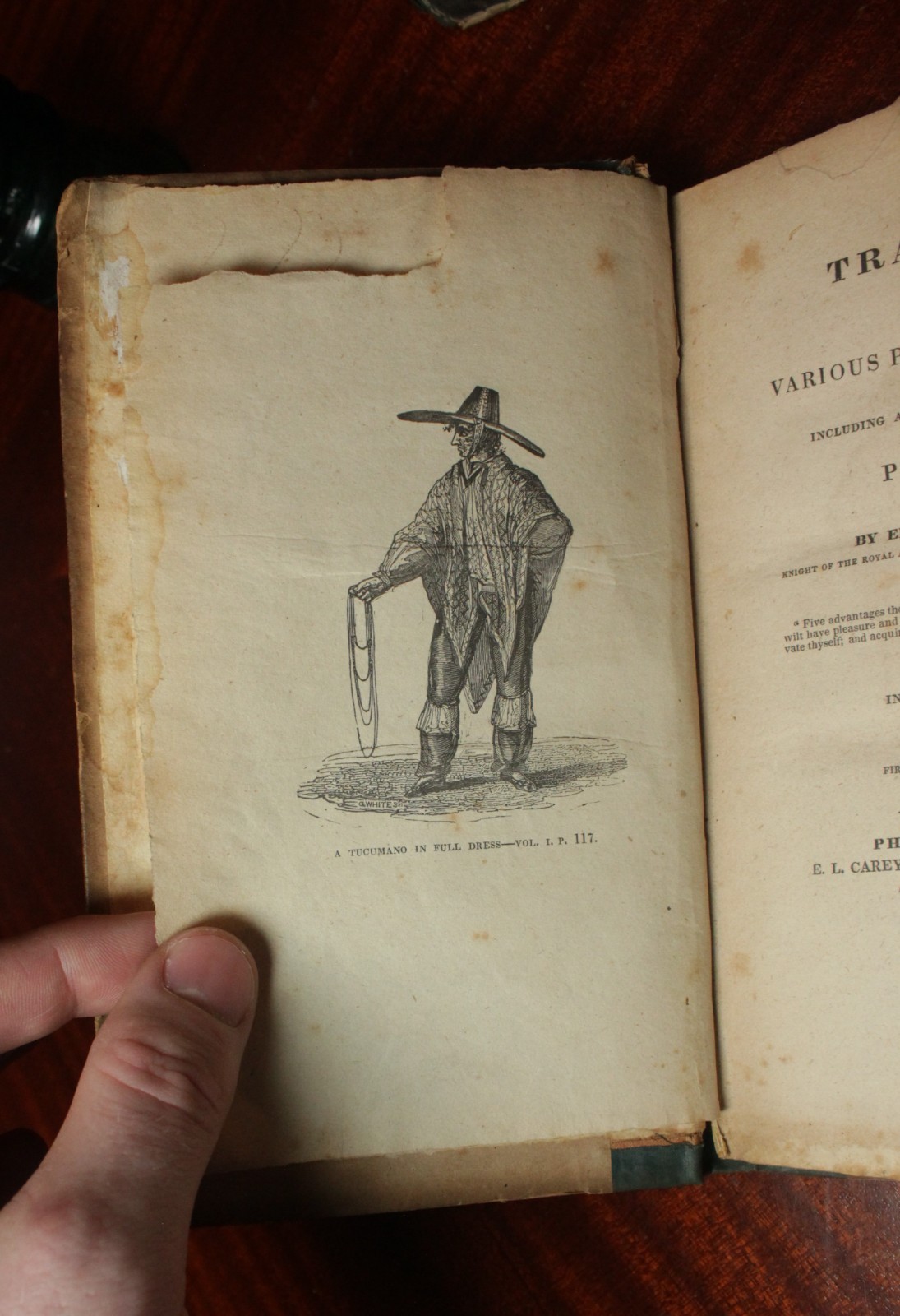1833 Travels in Various Parts of PERU Edmond TEMPLE 1st Amer. Ed. 2 Vol. Illust.