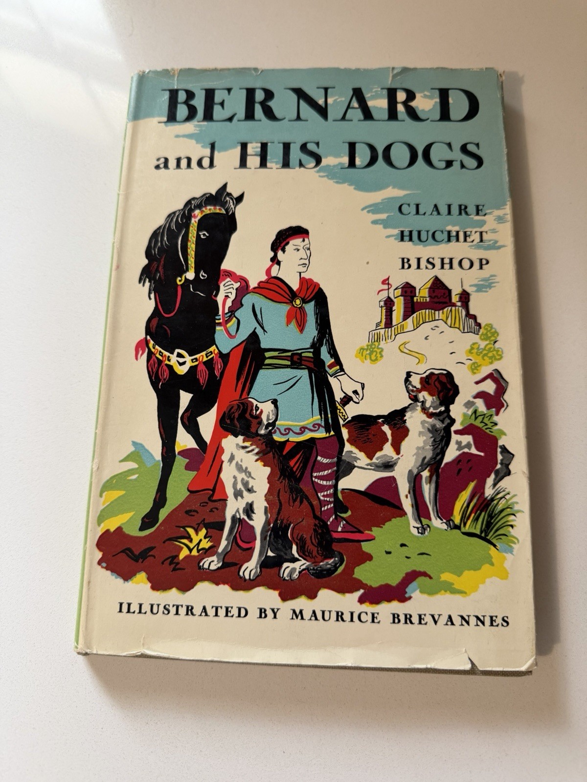 First Edition 1952 Bernard and His Dogs Claire Huchet Bishop HC Dust Jacket