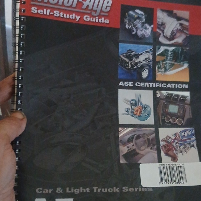a-1 thow a-8 and l1 of Motor Age ASE Certification Self-Study Guide 9 books
