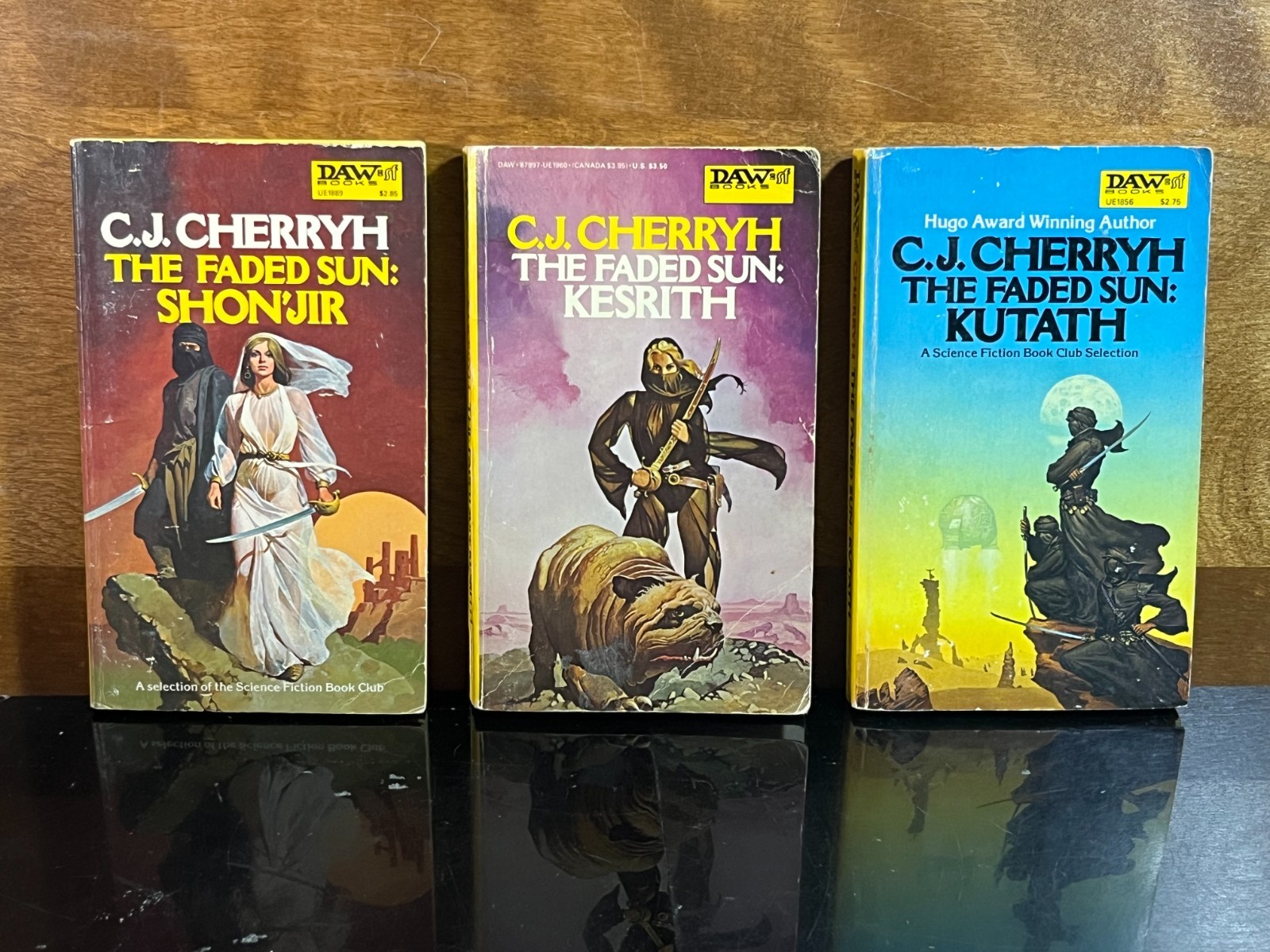 Cherryh THE FADED SUN Trilogy ShonJir Kesrith Kutath DAW Science Fiction Lot PB