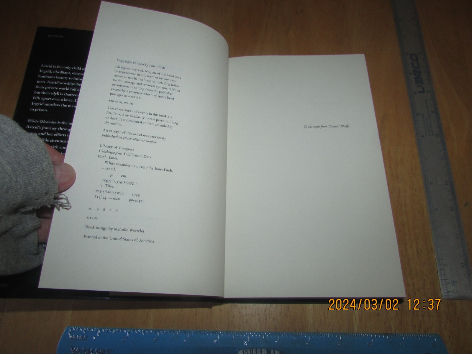 White Oleander by Janet Fitch (1999, Hardcover)