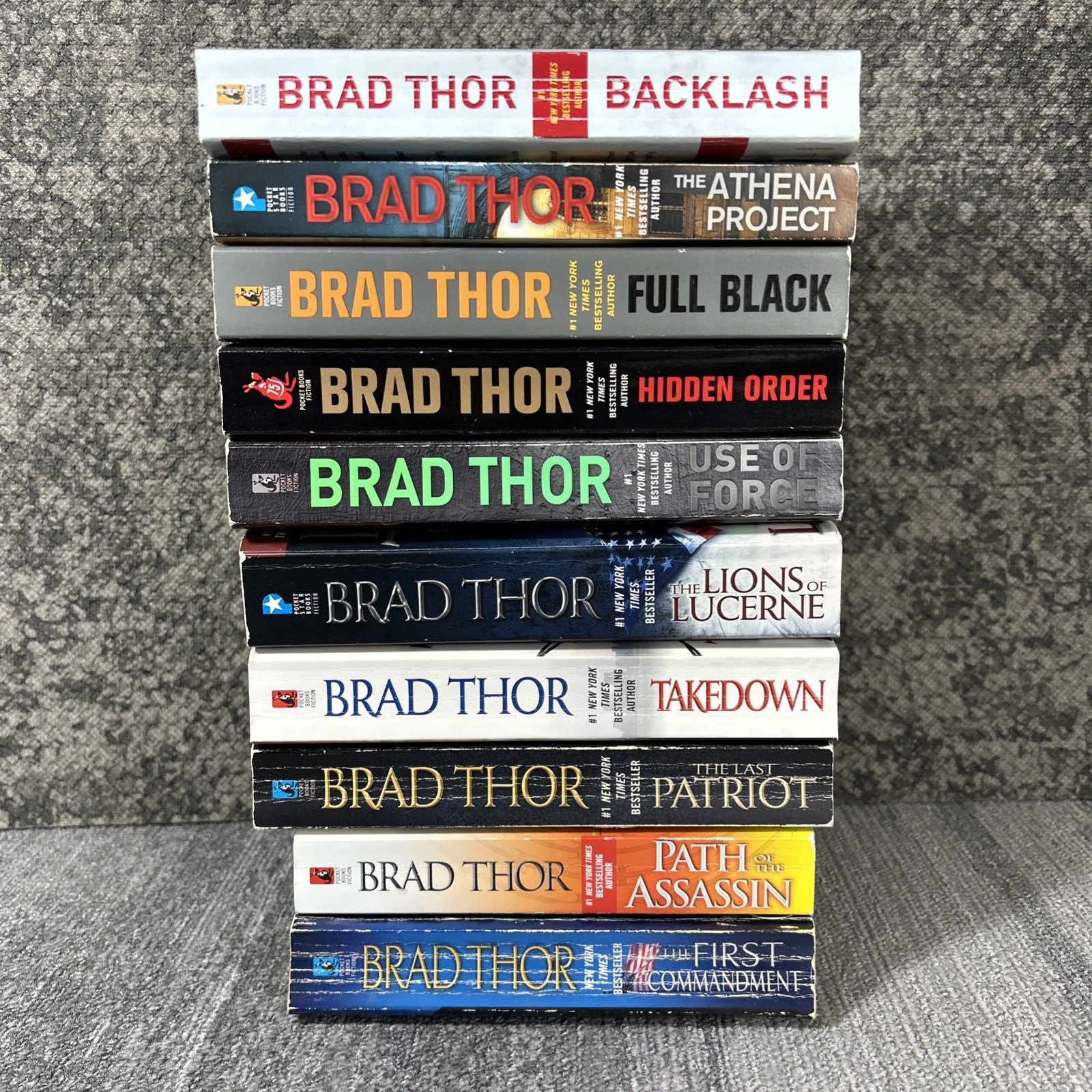 Brad Thor Scot Harvath Athena Lucerne Assassin Force Black 10 Paperback Book Lot