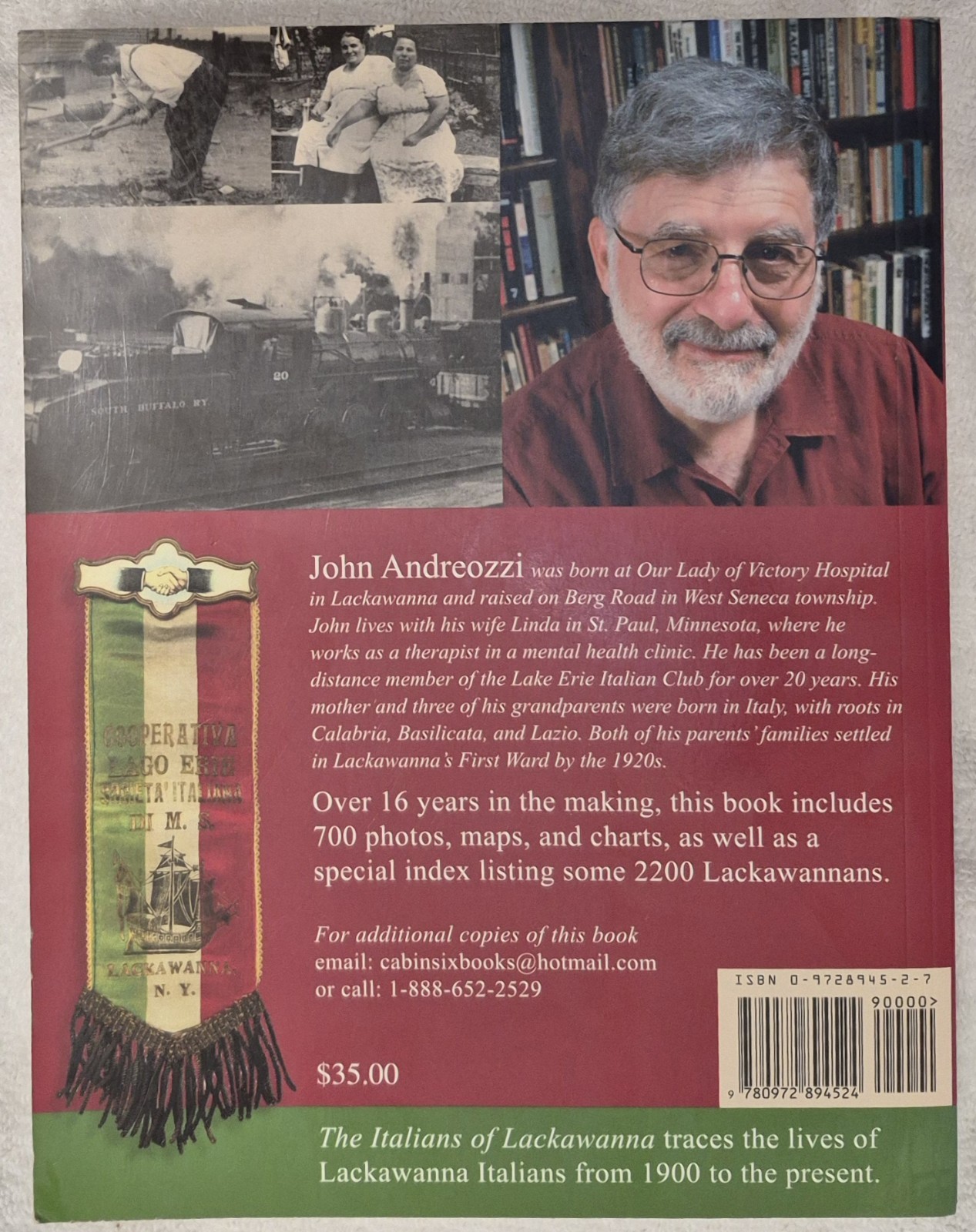 The Italians of Lackawanna, NY (2009 • Andreozzi • Signed) Good