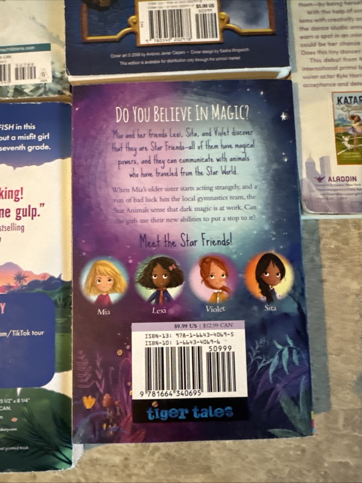 Teen Book Lot Of 5 Magic Thief, Star Friends, Katana Ballerina, Wolf Girl