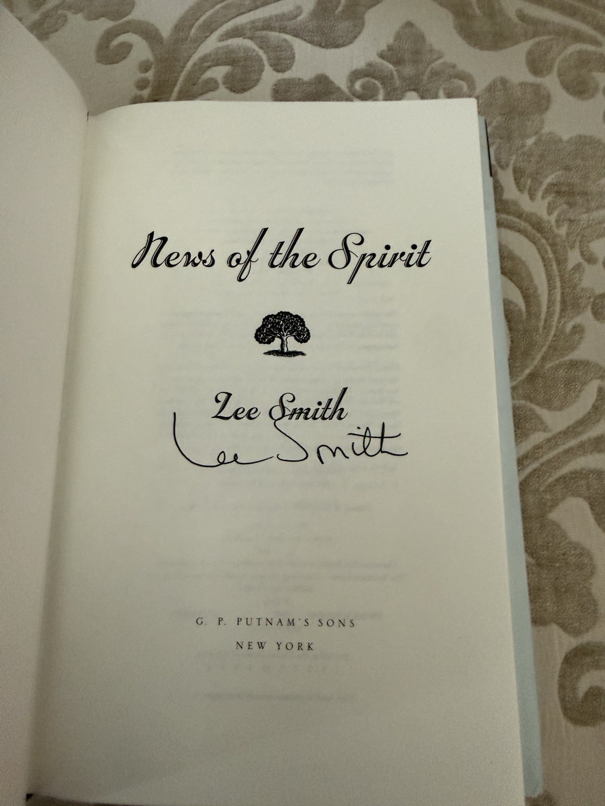 Signed Lee Smith News Of The Spirit First Edition Hardcover in DJ Autographed