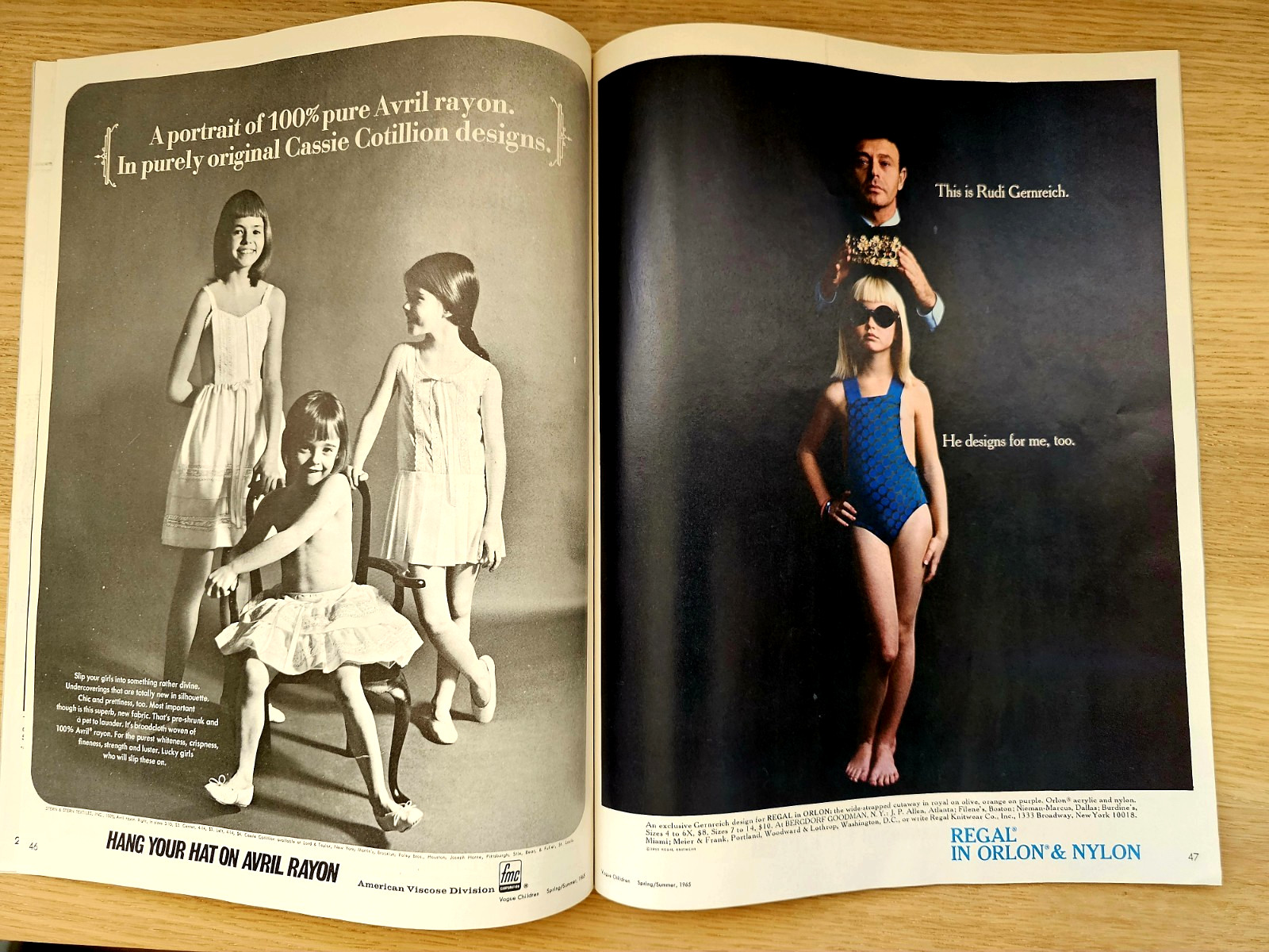 VOGUE CHILDREN Spring/Summer 1965 Fashion Magazine 13″ x 10″ 102 Pages Vintage