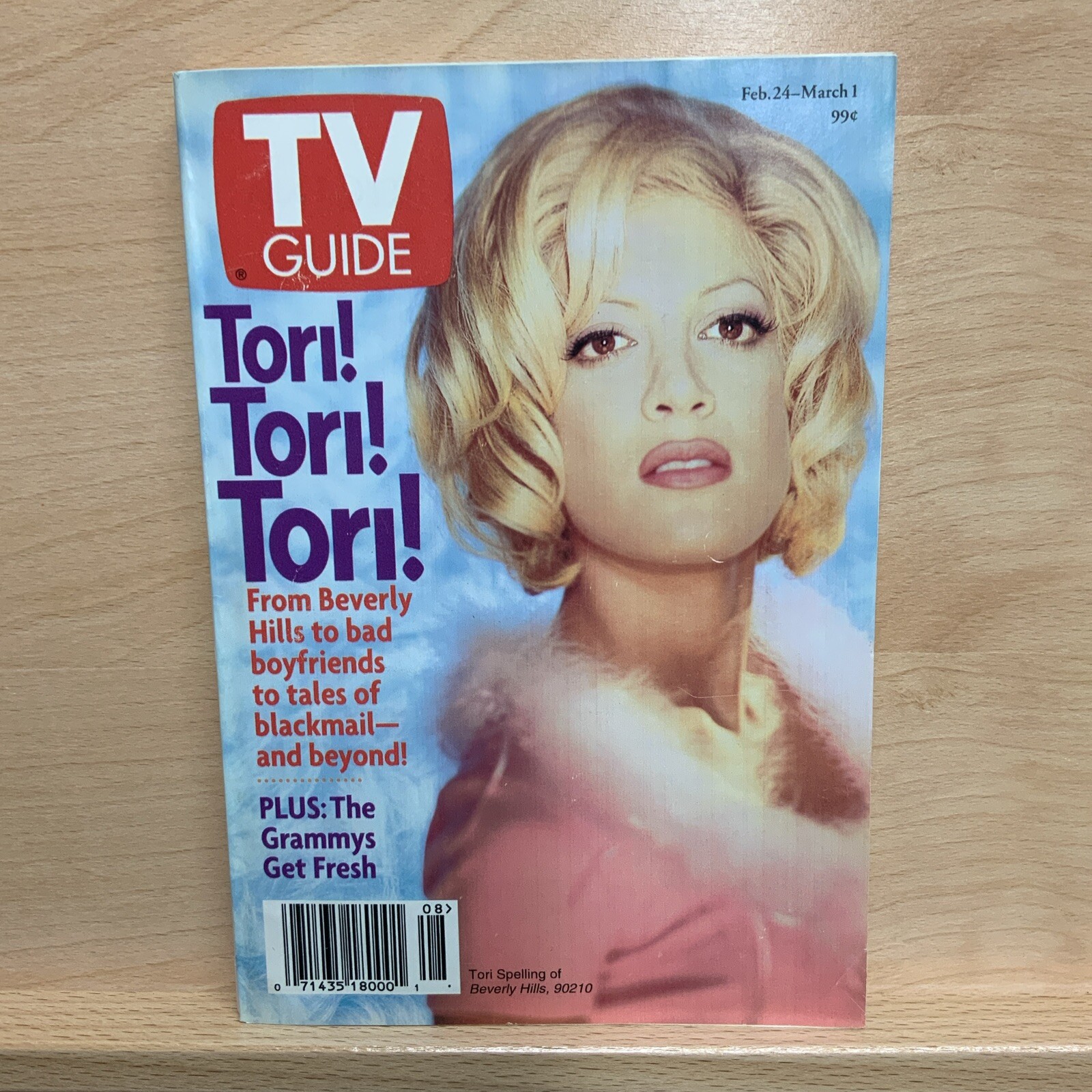 Vintage 1996 Feb. 24 – March 1 TV Guide – Tori Spelling (Beverly Hills) on Cover