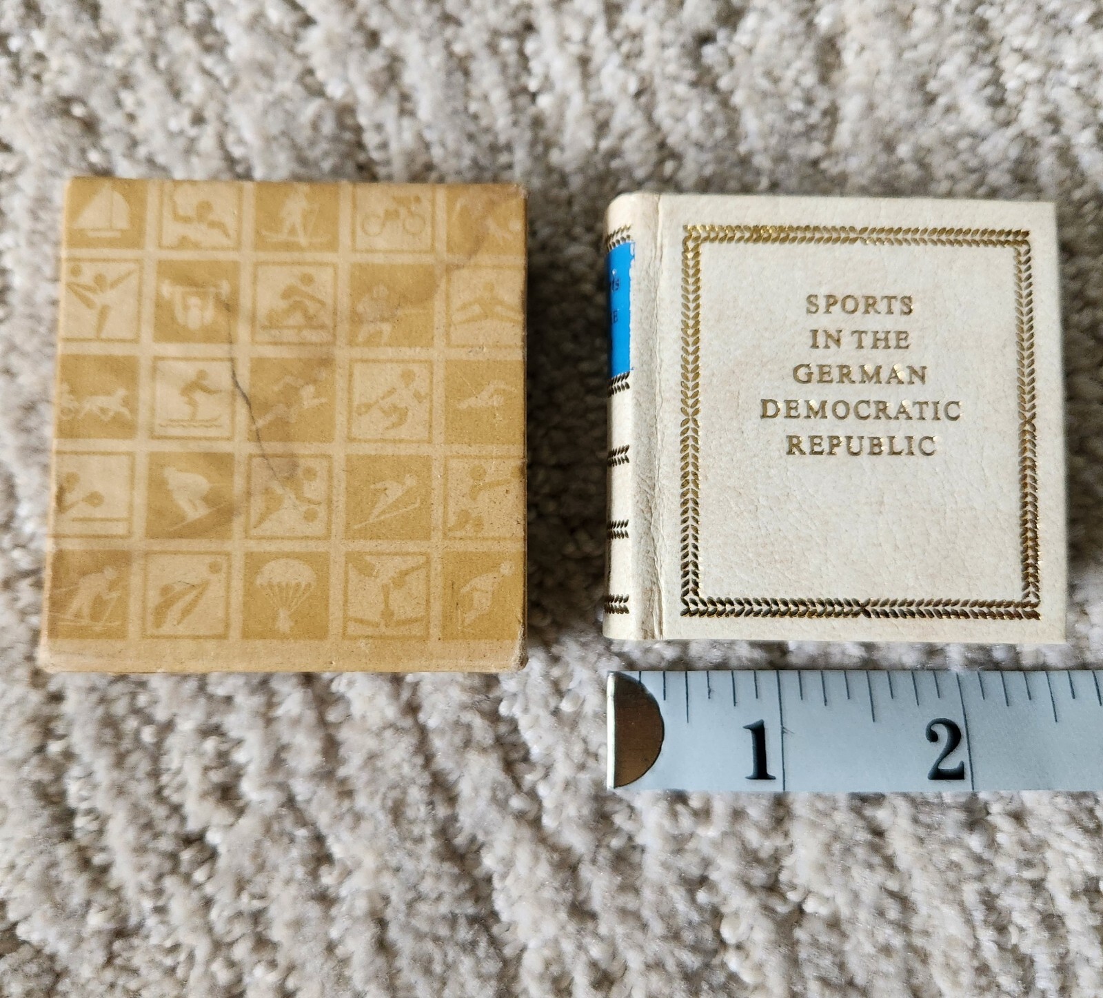 (2) VINTAGE 1970s 2.5” Mini Book of Sports in the GDR German Democratic Republic