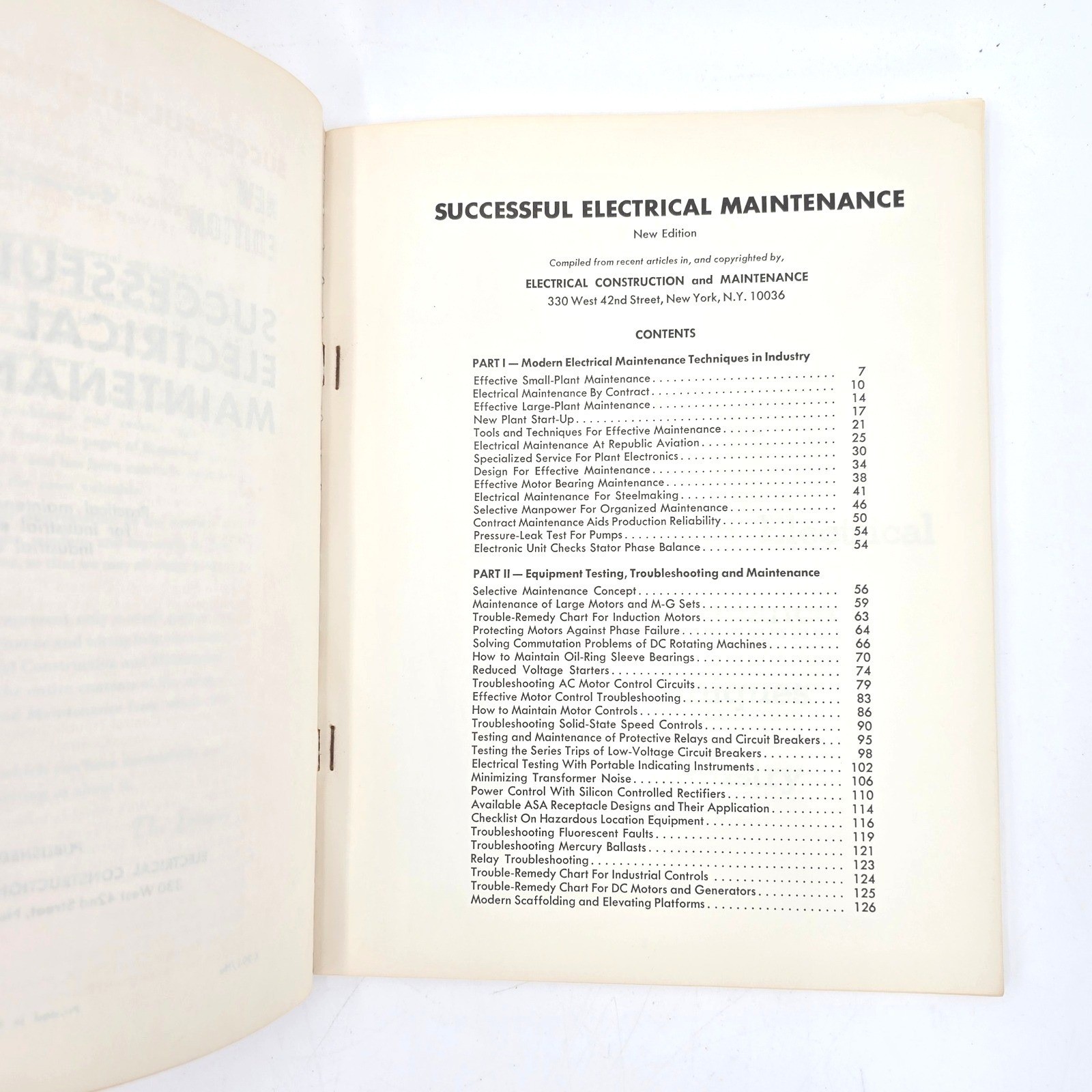 Vintage 1960s Plant Engineer’s Maintenance Manual + Electrical Maintenance Book